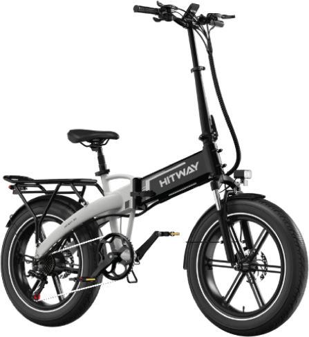 Hitway BK10S 20" Schwarz Klappbares Elektrofahrrad Straße