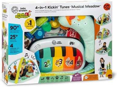 Baby Einstein Farm Explorers Activity Gym with Music for Newborns