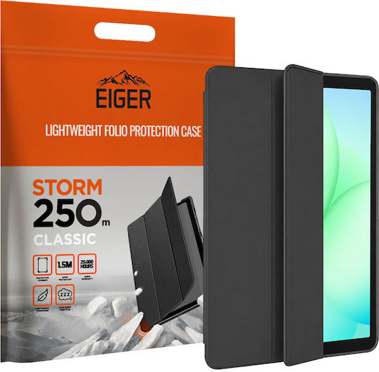 Eiger Folio Hülle Galaxy Tab A9 A11 Storm 250m Serie Stylus Fach Schwarz