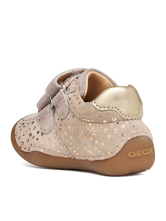 B Tutim Kinder Sneaker Hoch Anatomisch mit Bügel- und Schleifenverschluss Beiges