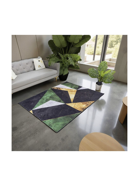 Strado Dywan Novo Living Room Rug Rectangular Green Marble 120x160cm