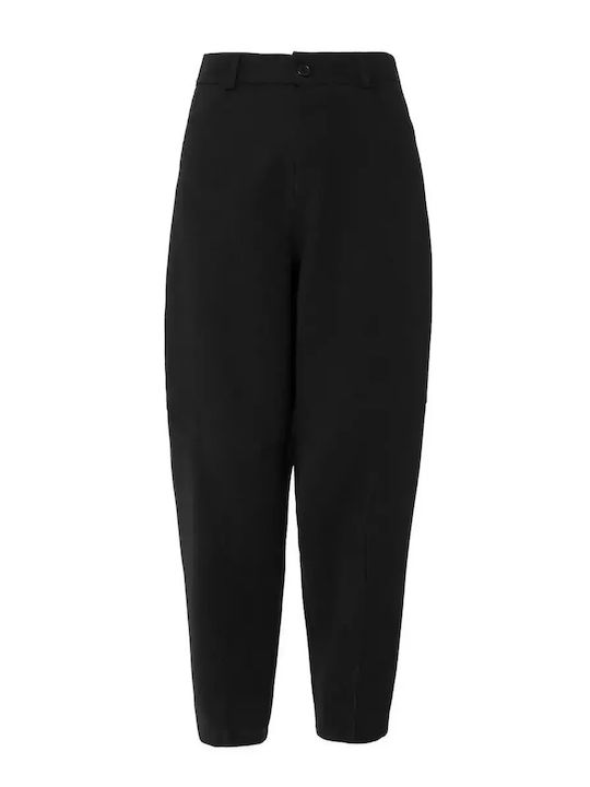 Damen Stoffhose Schwarz