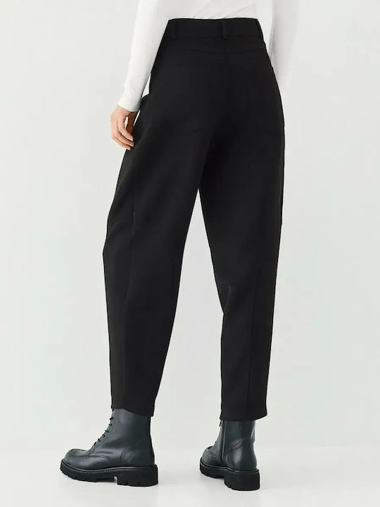 Damen Stoffhose Schwarz