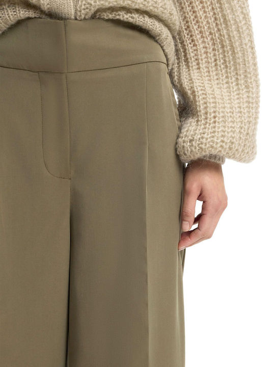 Women's Pantaloons with Elastic Khaki