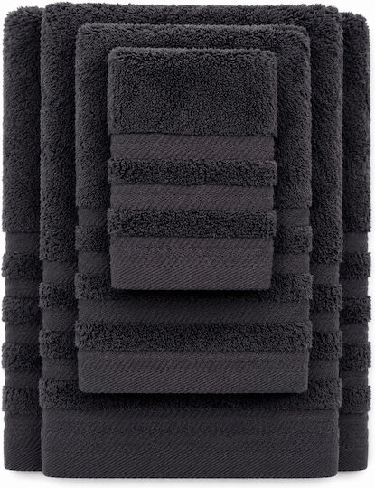 Xionoula Home Λαβέτα Aura 30x30εκ. Black Βάρους 600gr/m²