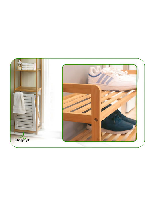 Organizator pantofi din bambus 70x26x40cm