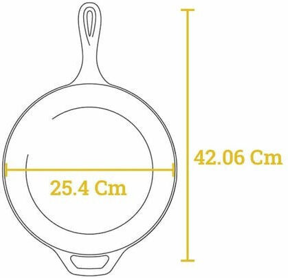 Lodge Pan With Lid made of Cast Iron 26.04cm