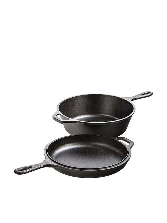 Lodge Pan With Lid made of Cast Iron 26.04cm