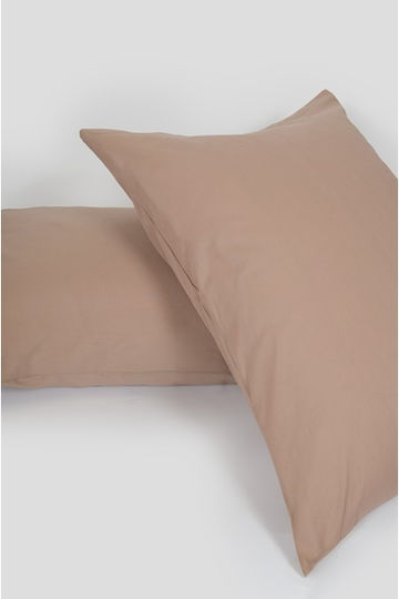 Naf Naf Hue Σετ Μαξιλαροθήκες Taupe 50x70εκ.