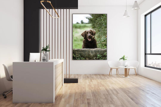 Painting Happy Dog In Nature Happy Dog In Nature 100x150