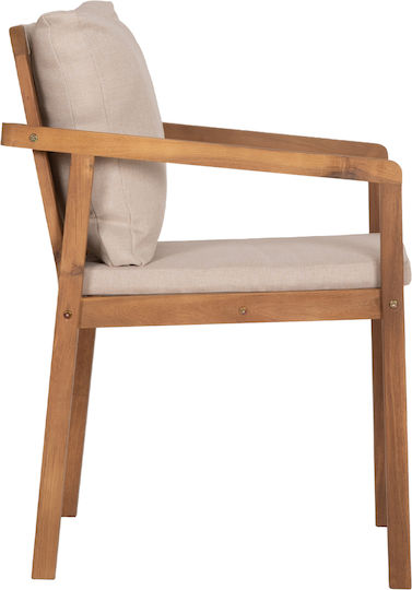 Brunel Dining Chairs Wooden Light Beige 2 Pcs 57x63.5x83cm