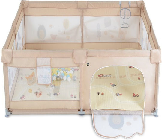 Moni Gamezone Playpen With Mattress Beige 120x120cm
