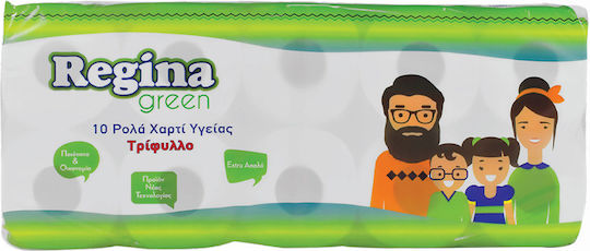 Regina Toilettenpapier 3 Blätter 10 Packungen (96gr/Rolle) 5202864002236
