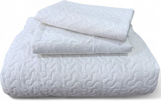SpitiBazaar Paturi & Cuverturi Pat Module Super King Alb 220x240cm 3 Bucăți