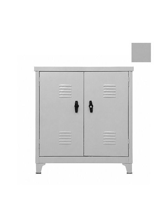 Dulap cu două uși Metal Galvanizat cu 3 Rafturi 70x45x100cm