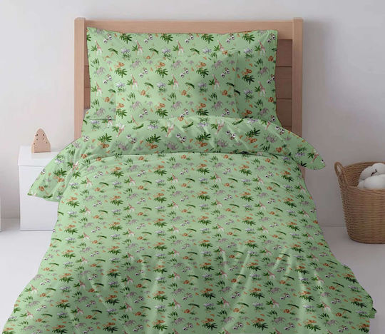 Astron Italy Kids Sheets Set Forest and Safari Green 175x260cm