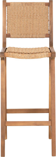 Wooden Outdoor Stool Bar Ruen Natural 40x56x112cm