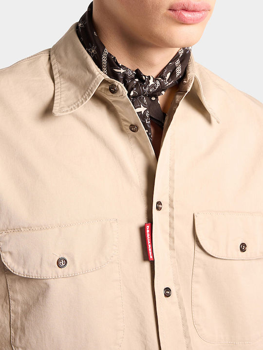 Langärmeliges Herrenhemd Beige
