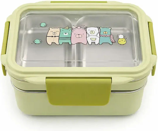 Pandaboo Plastic Kids Food Container Green