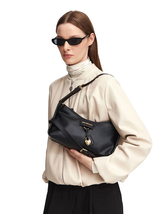 Women's Black Leather Shoulder Bag