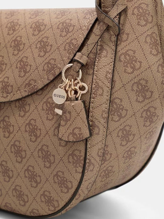 Damen Handtaschen Flap Tasche Beiges Latte Logo