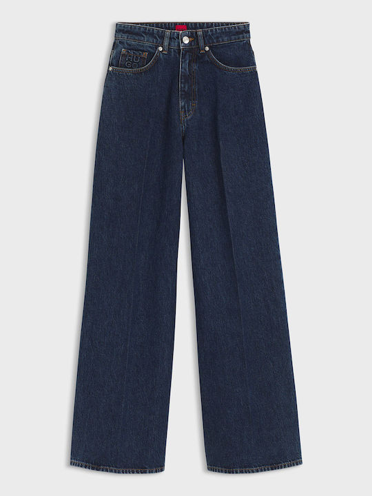 High Rise Women's Jean Pants in Wide Leg Style
