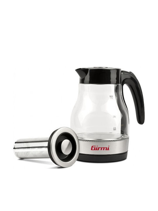 Girmi Τσαγιέρα με Φίλτρο Γυάλινη Μπλε 1700ml