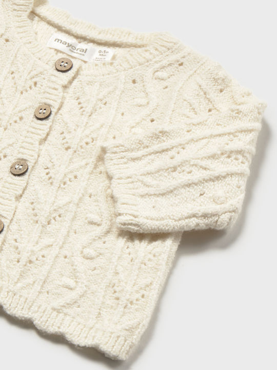 Kinder-Strickjacke Baumwolle Beiges