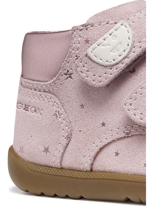 Macchia Leder Kinderstiefel mit Bügel- und Schleifenverschluss Rosa