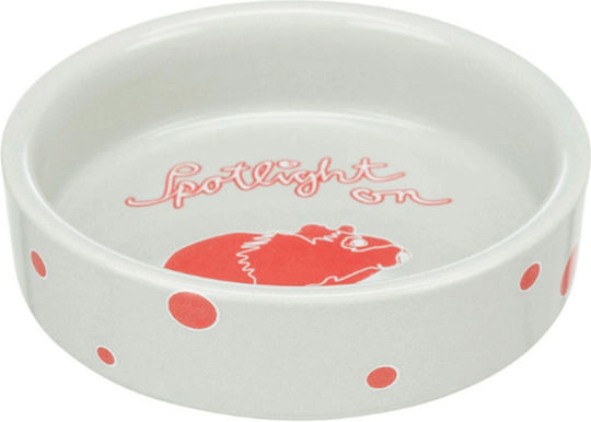 Trixie Keramische Schale Hamster Weiß Muster 240ml 10cm