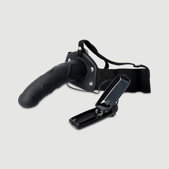Hollow Male Strap On Belt & Vibration No 84 Hollow Vibrating Male Strap On 17 Cm Black