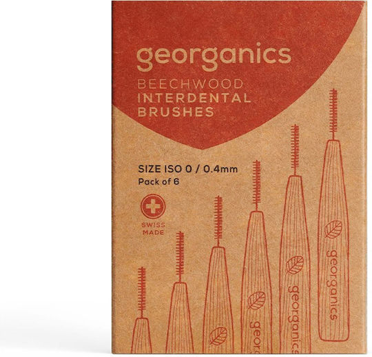 Georganics Interdental Brushes 0.4mm 6 Pieces