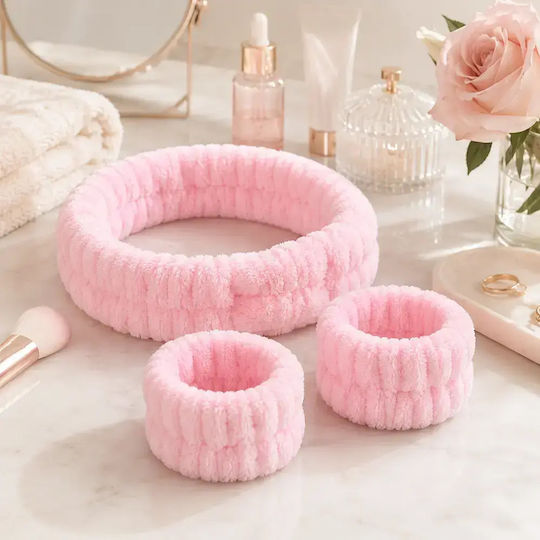 Spa Make-up Stirnband Und Armbänder Set 3 Stück