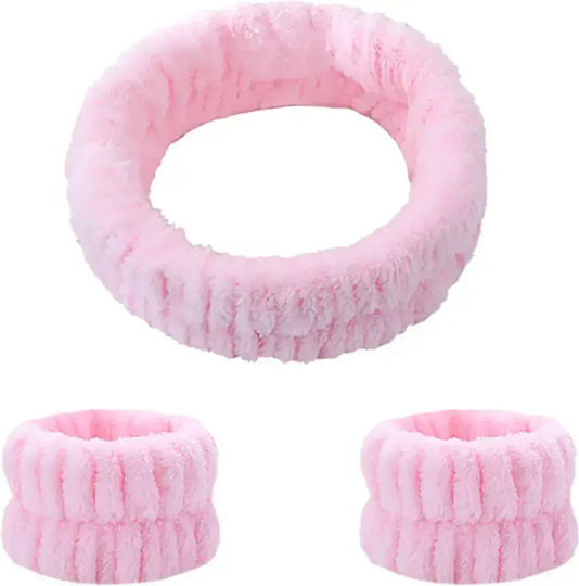 Spa Make-up Stirnband Und Armbänder Set 3 Stück