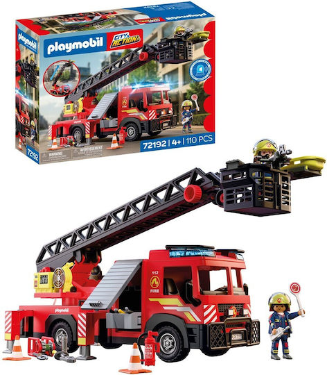 Playmobil City Action Fire Truck With Ladder & Basket for 4 Years Old