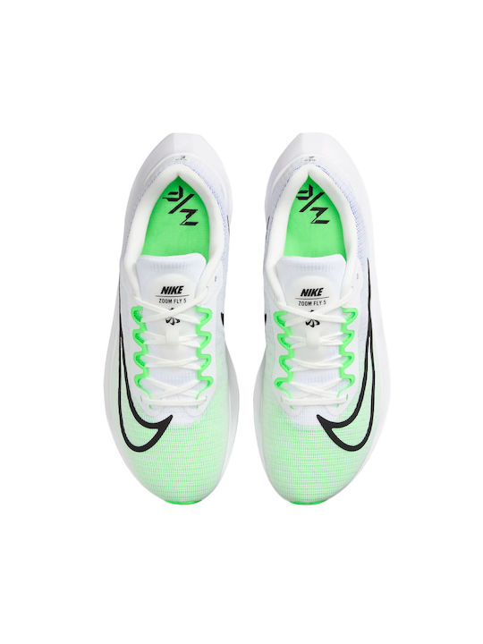Zoom Fly 5 Sport Shoes Running White / Green Strike / Racer Blue / Black