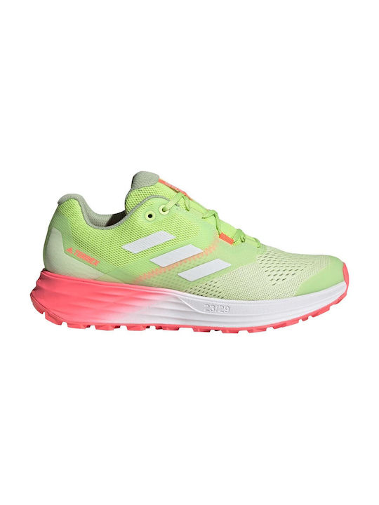 Terrex Two Flow Sport Shoes Trail Running Almost Lime / Crystal White / Turbo