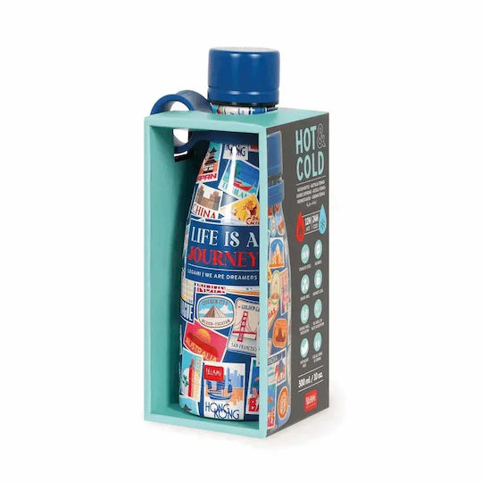 Legami Milano Stickers Bottle Thermos Stainless Steel 300ml Multicolour