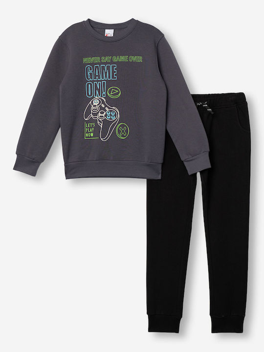 Kids Tracksuits Anthracite-Black 2 Pieces Game On