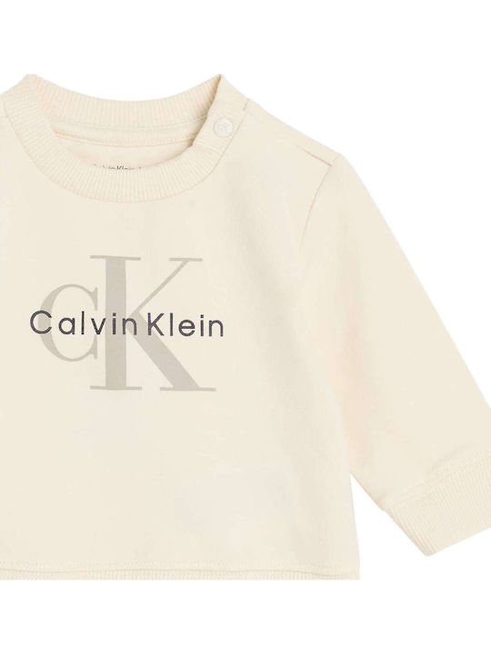 Kids Sweatpants Set Beige