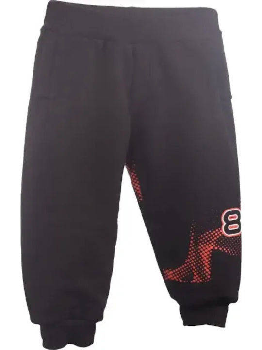 Kids Sweatpants Set Red 2pcs Smile