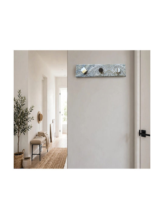 Oxygen Agățătoare de Perete cu 3 Compartimente Gri 40x15cm