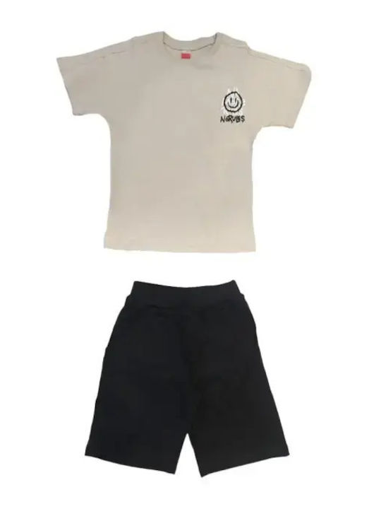 Kids' Set with Shorts Summer 2pcs Beige No Rules