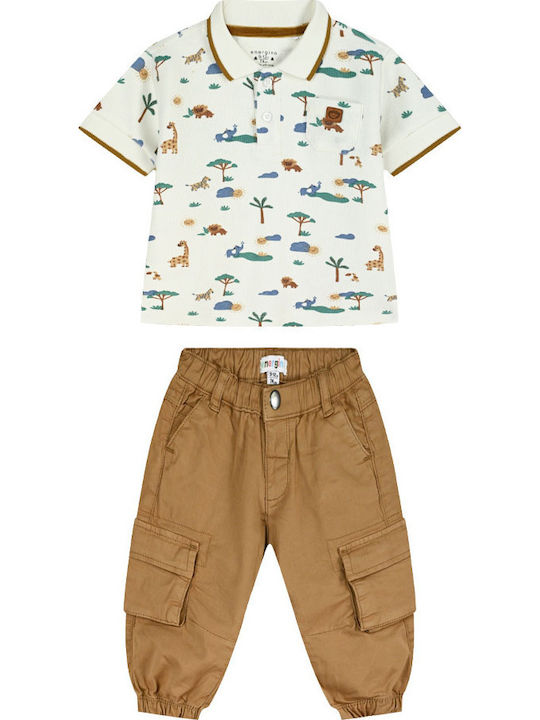 Kinderbekleidungsset mit Sommerhose 2 Stück Schokolade