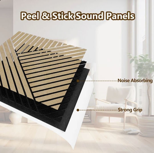 3D Wandpaneele aus MDF Selbstklebend / mit Kleber Schwarz 60x60x1cm