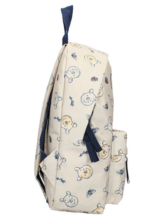 Vintage Lovers School Backpack For Elementary Beige 22 x 9 x 31cm