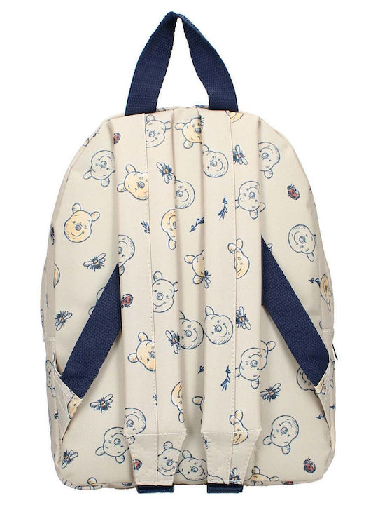 Vintage Lovers School Backpack For Elementary Beige 22 x 9 x 31cm