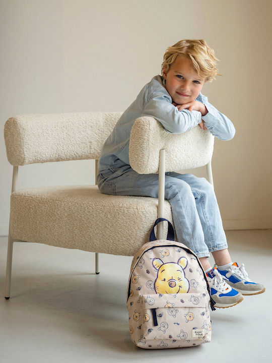 Vintage Lovers School Backpack For Elementary Beige 22 x 9 x 31cm