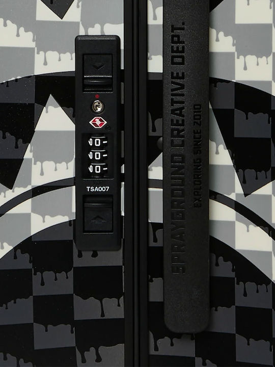 Sprayground Check Shark Koffer Reise Schwarz Und Weiß Drip