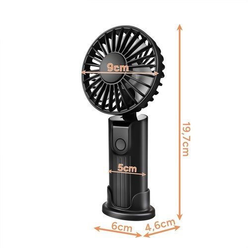 Ventilator De Mână USB Pliabil 5W Negru ZY12773QWS81